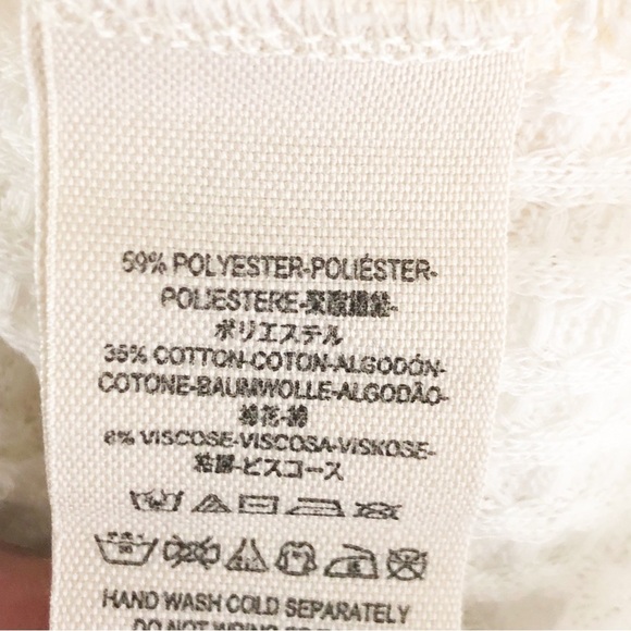 Free People we the free cream, waffle knit, oversize tunic top - Picture 9 of 9